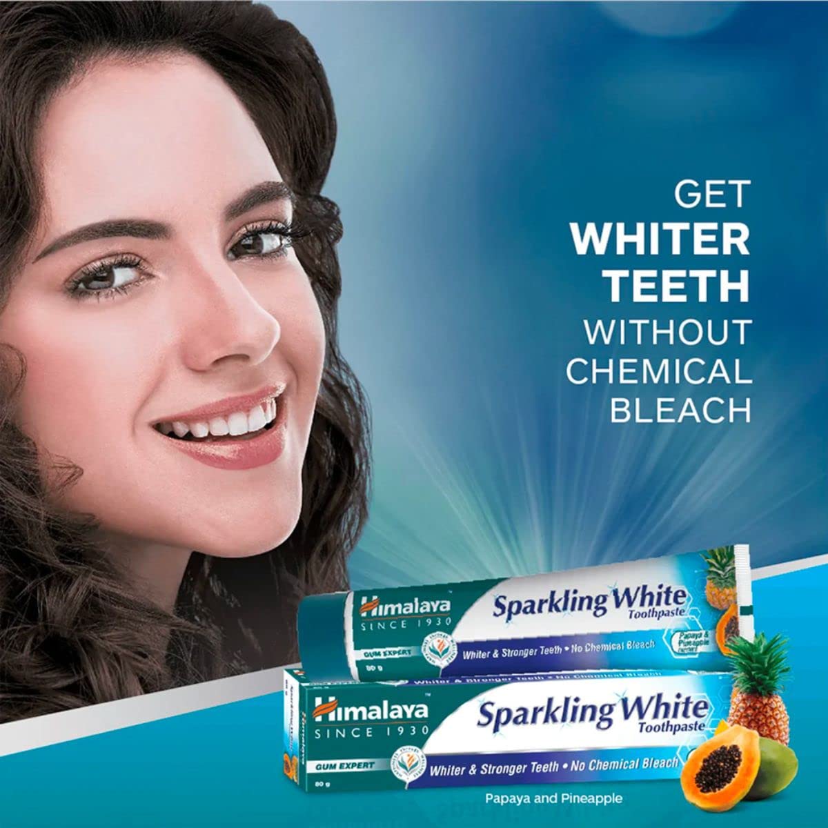 Himalaya Sparkling White Toothpaste | 150g | Pack of 2 & Himalaya Wellness Foot Care Cream, 50gm | Moisturizes and Soothes Feet