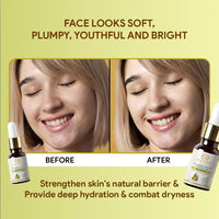 Vamp Beauty Hydrating Face Serum | with 5% Vitamin C, 2% Hyaluronic Acid & Squalane | Lightweight & Fast Absorbing | Anti-Wrinkle Moisturizer for Dry, Rough Skin | 15ml