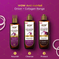 WOW Skin Science Onion Shampoo - 200 ml | Helps Control Hair Fall & Promotes Hair Growth | For Stronger Hair | With Red Onion Seed Oil Extract, Black Seed Oil & Pro-Vitamin B5