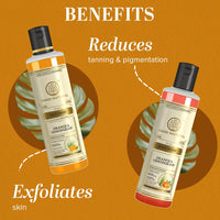 Khadi Natural Orange & Lemongrass Combo (Face Wash & Body Wash| Detoxifies and cleanses skin|Regulates oil production|SLS & Paraben free|210 ml each