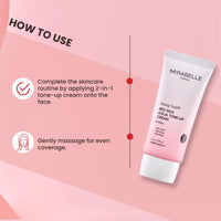 Mirabelle Korea Hong Ssal Red Rice Aqua Tone-Up Cream 50g | Hydrating & Brightening Face Moisturizer | Peptides & Rice Extract for Glowing Skin | Korean Skincare for Men & Women