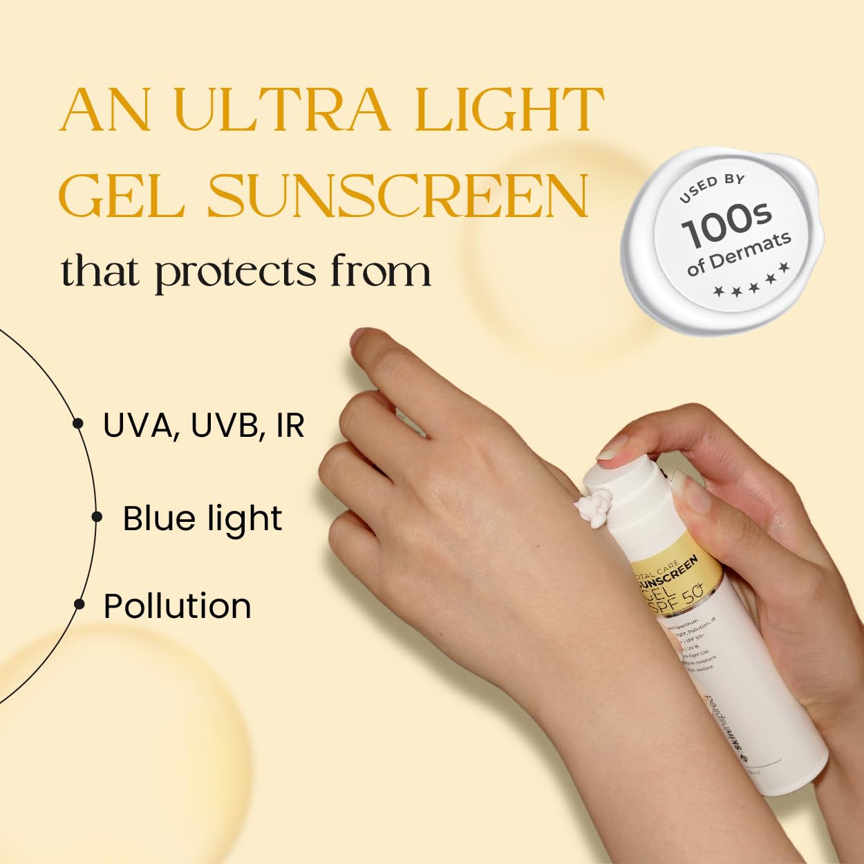 SkinInspired Total Care Gel Sunscreen Spf 50+ (50Ml)|Broad Spectrum Pa+++ Uva/Uvb Protection, Blue Light, Phyto Extracts| Ultra-Light Gel|Non-Sticky|No White Caste|For All Skin Types