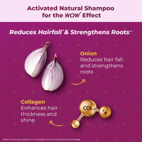 WOW Skin Science Onion & Collagen Anti-Hairfall Shampoo|Reduces Hairfall|Strengthens Roots|Nourishes Scalp|Prevents Breakage|Enhances Hair Thickness and Shine|New & Improved Formulation|500ml