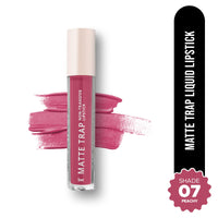 Hilary Rhoda Matte Trap Liquid Lipstick | Non-Transfer & Waterproof Lipstick | 8-Hour Long Stay | Non-Drying Formula | 5ml (Peachy - Shade 07)