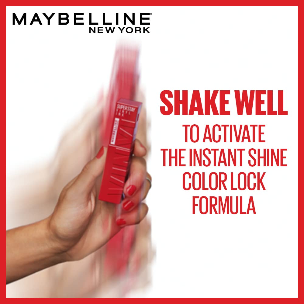 Maybelline Superstay Vinyl Ink Liquid Glossy Lipstick, High Shine That Lasts For 16 Hrs, Enriched With Vitamin E & Aloe, Shade Coy And Irresistible, 4.2G Each (Combo Pack)