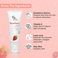 Fixderma Strawberry Face Wash with Vitamin E & Strawberry Extract | Face Wash & Face Cleanser | Face Wash for Oily Skin (All Type Skin) | Face Wash for Women & Men - 75g