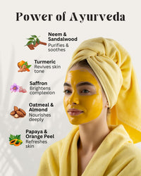 Veda Harvest De-Tan Face Mask | Face pack for glowing skin | Open pores | Dark Spots | Blackheads | Instant Brightening | 200gm