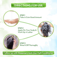 Mamaearth Rosemary Anti-Hair Fall Shampoo with Rosemary & Methi Dana for Reducing hair Loss & Breakage - 600 ml | Up to 94% Stronger Hair | Up to 93% Less Fall | Sulphate Free Shampoo | For Men and Women
