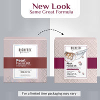 Richfeel Pearl Facial Kit for Brightening | Hydrating & Tan Removal | Luminous Glow & Even Skin Tone | Best for Dry Skin | 30 g (Pack of 2)