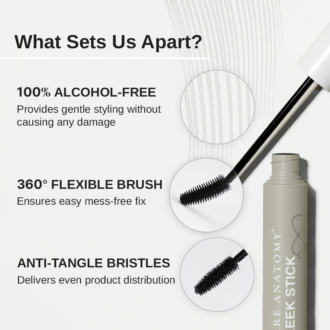 Bare Anatomy Expert Sleek Hair Finishing Stick|100% Alcohol & Silicon Free Formula|Baby Hair,Frizzy Hair & Flyaway Fixer|Non-Sticky & Non-Crunchy|Natural Sleek Finish With No Residue|10Ml,Gel