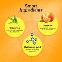 Khadi Natural Vitamin C + Hyaluronic Acid Sunscreen Aqua Gel Spf 50 Pa+++ For All Skin Types | Light Weight Formula | Provides Hydration | Non Sticky | No White Cast | 100Gm, 1 Count