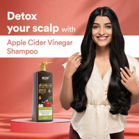 WOW Skin Science Apple Cider Vinegar Shampoo - 1L | Mild Anti-Dandruff Shampoo For Daily Use | Suitable For Men & Women | Balances PH Level | Contains No Sulphates, Parabens or Harmful Chemicals