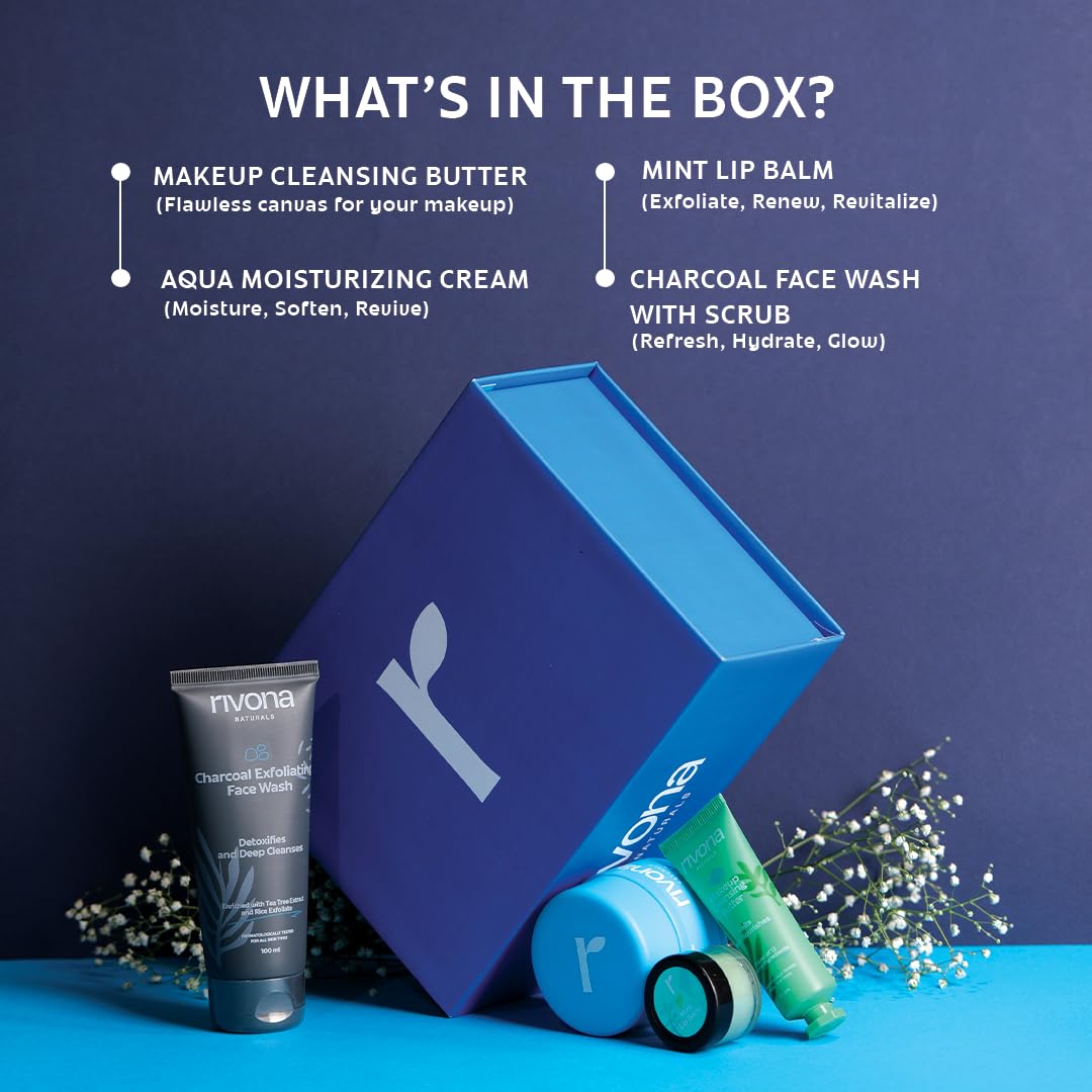 Rivona Naturals Oxygen Oasis Gift Set For Women & Men | | Gift Box for Every Occasion |100% Natural Rivona Products | Pack of 4