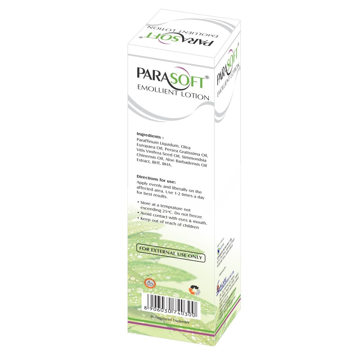 Parasoft Emollient Lotion – 100ml | Lightweight Skin Moisturizer | Hydrating & Nourishing Formula | Fragrance-Free & Non-Greasy