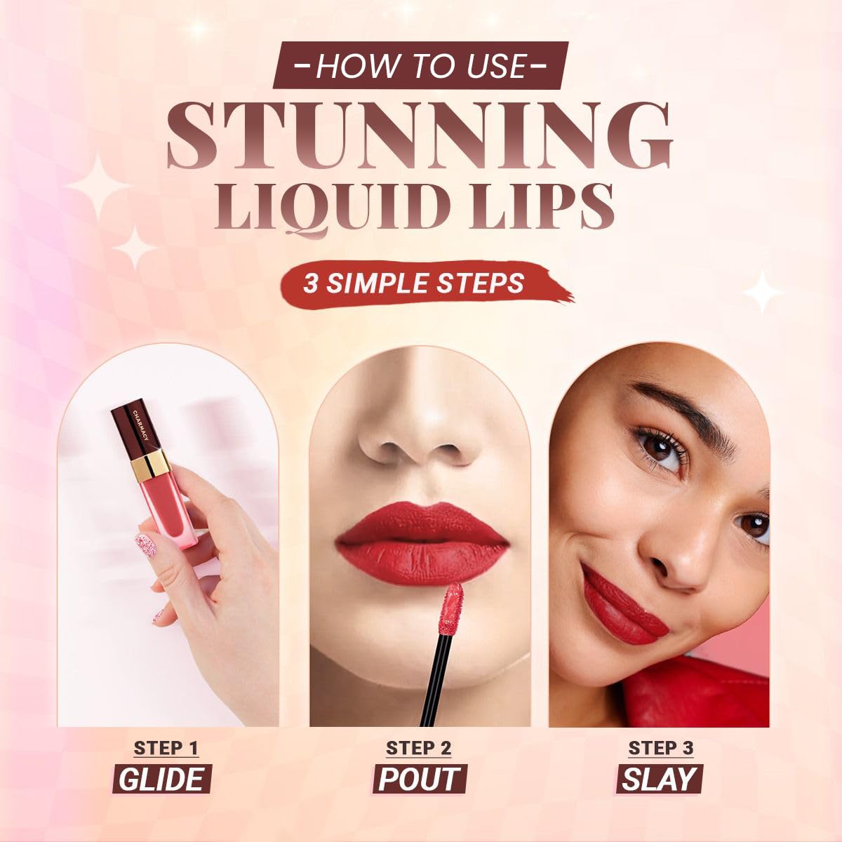 Charmacy Milano Stunning Longstay Liquid Lipstick (Coco Bear 23) - 5.6 ml, Velvet Intense Matte Finish, 12 Hours, SmudgeProof, WaterProof, KissProof, One Swatch Application