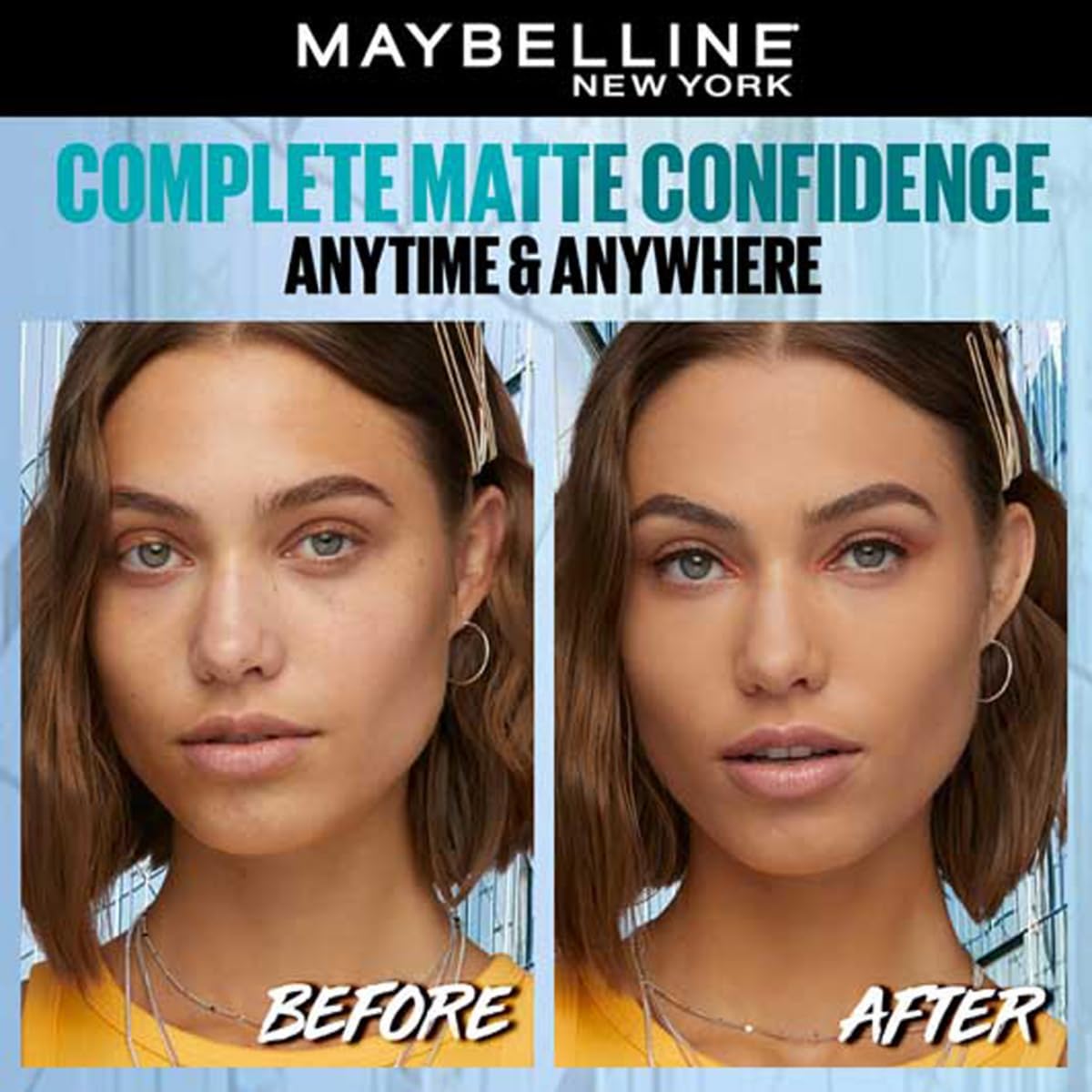 Maybelline New York Foundation, Matte & Poreless, With Spf-22, Fit Me, 128, 18Ml +Fit Me Compact Powder, With Spf-32Pa+++, 128, 6G Warm Nude, Full Coverage, For All Skin Type (Pack Of 2)