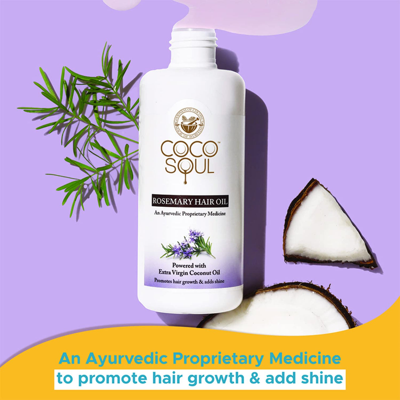 Coco Soul Rosemary Hair Oil with Extra Virgin Coconut Oil From the Makers of Parachute Advansed | 200ml