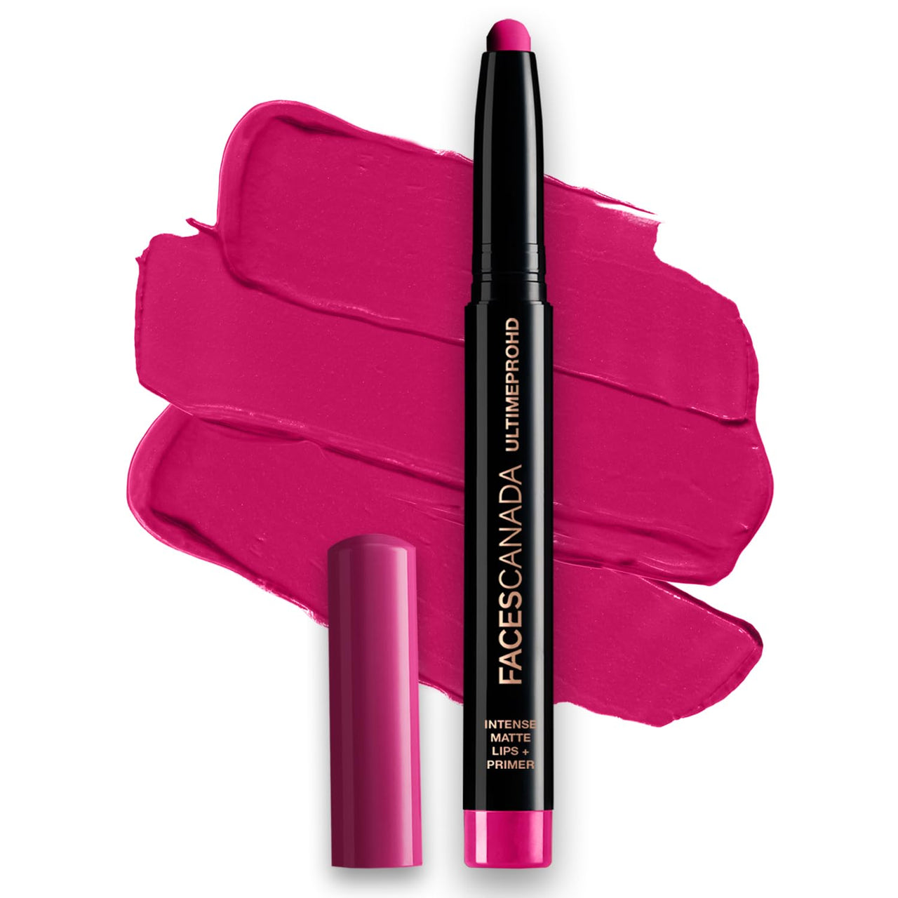 FACES CANADA Ultime Pro HD Intense Matte Lipstick + Primer - Roseate (Pink), 1.4g | 9HR Long Stay | Flawless HD Matte Finish | Intense Color | Lightweight | Smooth Glide | Primer Infused