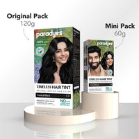 Paradyes Mini Natural Black Timeless Hair Tint, Permanent Crème Hair Color for Hair & Beard, Complete Grey Coverage, Formula Free from PPD, Ammonia, & Resorcinol, 1.0 Natural Black, 60 GRAM