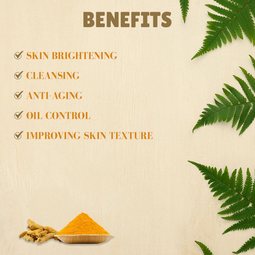 Veda Harvest Ubtan Face Wash for All Skin Type with Turmeric & Saffron for Skin Brightning | Tan Removal 150 ml - SLS & Paraben Free