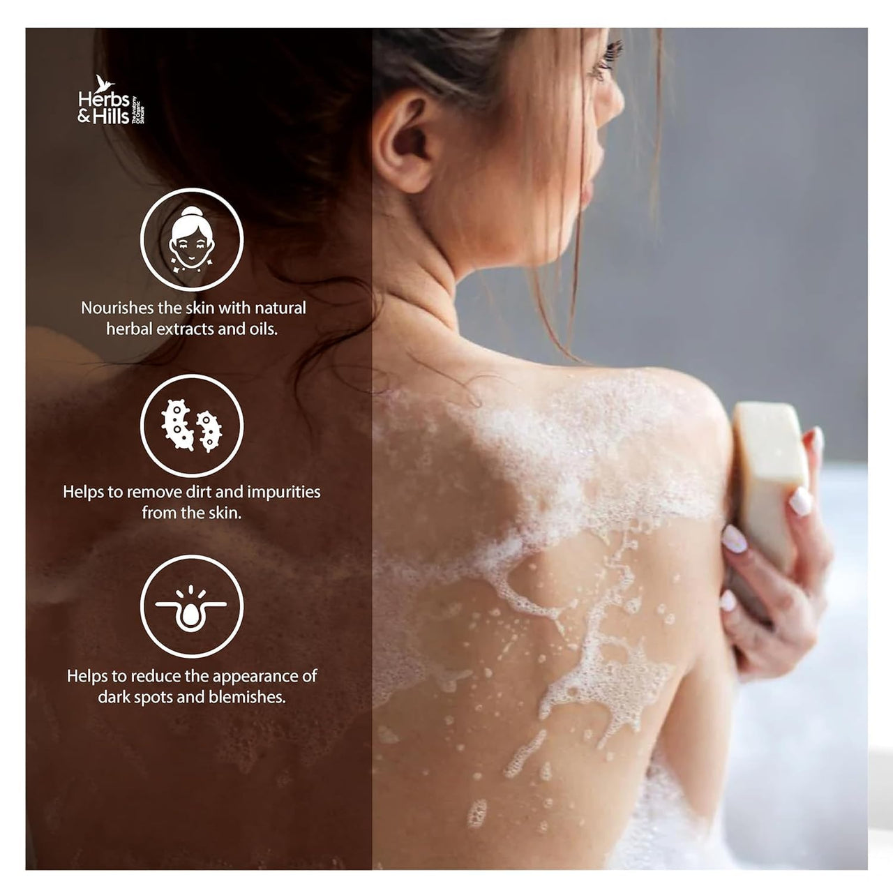 Herbs & Hills Multani Mitti Body Cleanser Pack of 4-100g Each | Gentle Exfoliation for Glowing Skin | Banish Pimples and Scars | Soothe Skin Irritations