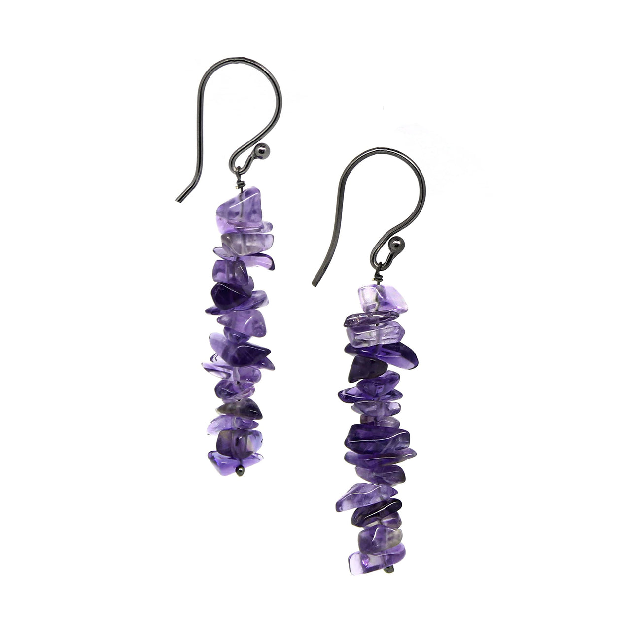 Natural Amethyst Chips Crystal Earring, Yoga Jewelry, Meditation Earring, Crystals Earring, Raw Gemstone, Energy Healing Crystals, Birthday, Gift for Her, Gemstone Jewelry AA+ Quality (Amethyst)