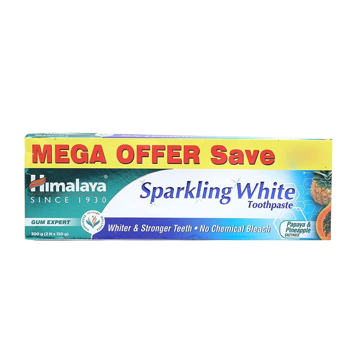 Himalaya Sparkling White Toothpaste | 150g | Pack of 2 & Himalaya Wellness Foot Care Cream, 50gm | Moisturizes and Soothes Feet