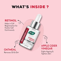 Joy Eternal Youth Retinol Face Serum for Anti Ageing | Skin Firming Serum with Powerful Ingredients to Fight Premature Skin Aging | Suitable For All Skin Types (30ml)