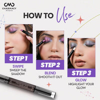 Charmacy Milano Zodiac Eyeshadow Stick - #905 Taurus, Dual-Ended, Highly Pigmented & Duochrome Eyeshadow, Enriched with Cacao Seed Butter, 1.8 Gms