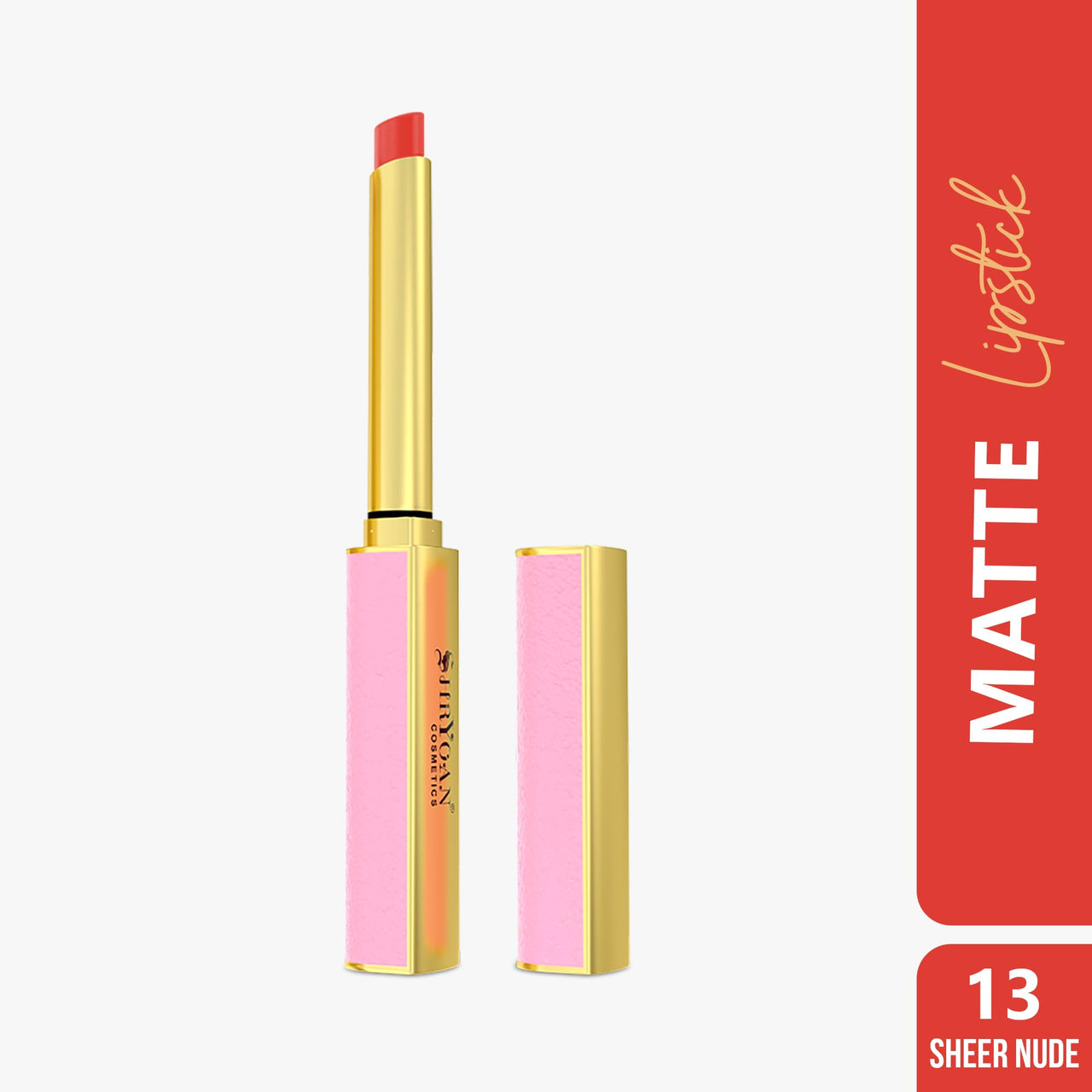 Shryoan Velvet Matte Soft Slim Lipstick| 24Hr Long Lasting, Velvet Texture, Matte Finish Lipstick with Easy Glide Lipstick (10g) (Pink Fever)