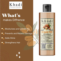 Khadi Natural Herbal Argan Shampoo And Conditioner Combo || Nourish Strengthen And Boost Hair Growth Thickness Enriched With Moroccan Organic Argan Oil Extract 200ml Each