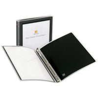 Avery Flexi-View 3 Ring Binder, 1/2 Inch Round Rings, 1 Black Binder (15767) 0.5