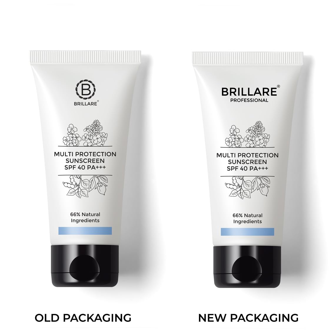 Brillare Multi-Protect Sunscreen SPF 40, PA+++, 100% Natural Sunscreen With Soy, Shea & Rapeseed, (50 GM)
