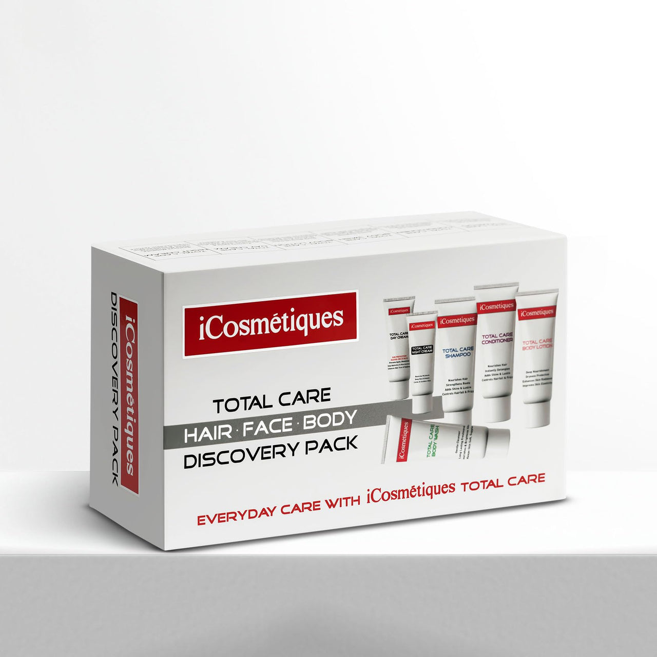 iCosmetiques Total Care Discovery Pack | Sulphate free | Silicone free | Paraben free | Pthalate free | Cruelty free | Mineral Oil free | No added colors | Vegan | Mini Pocket Friendly | Pack of 6