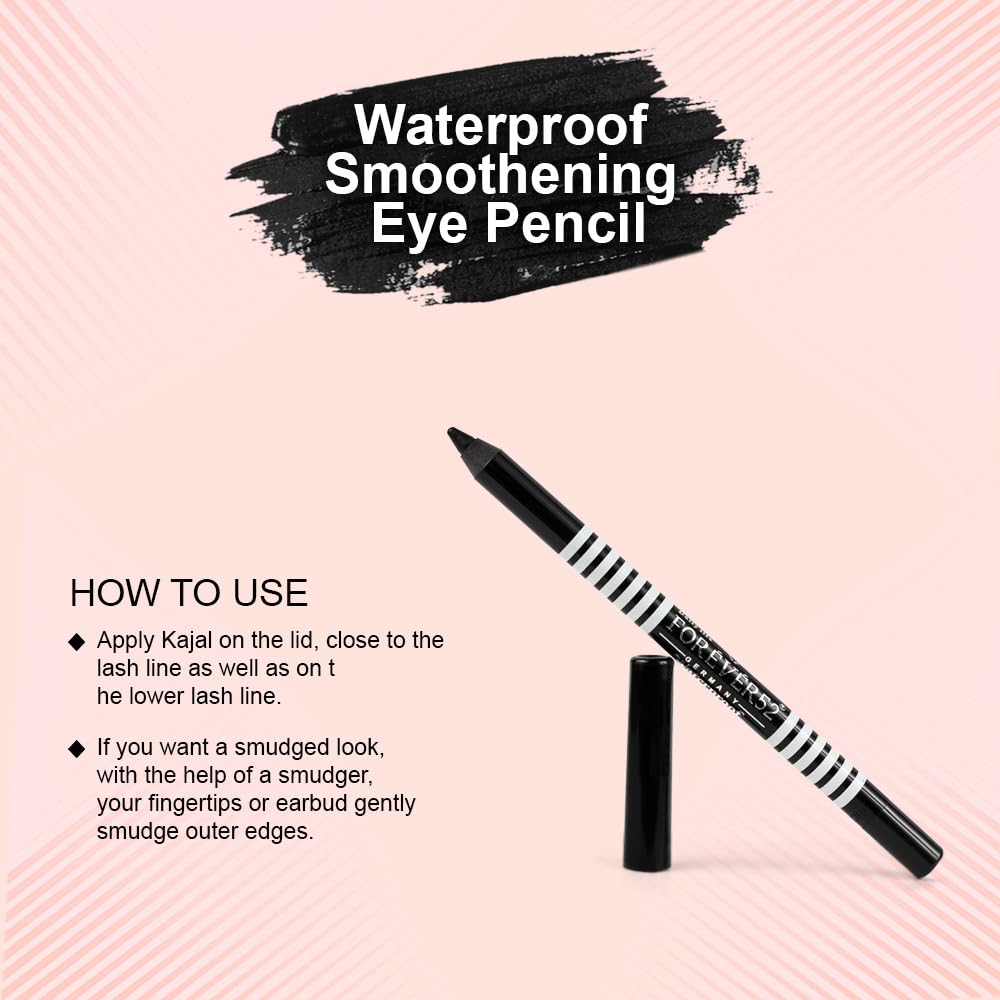 Forever52 Daily Life Waterproof Smoothening Matte Eye Pencil, (1G, Onyx Black) - ( F501)