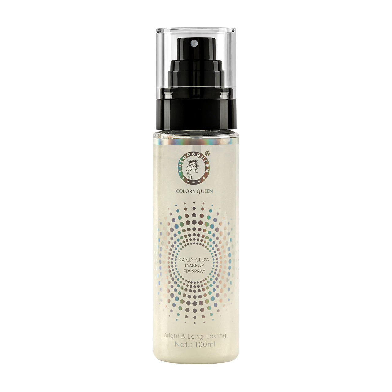Colors Queen Gold Glow Makeup Fixer Spray – 100 ml | Long Lasting Makeup Setting Spray for Face Makeup | Lightweight & Non Greasy Makeup fixer Spray after Makeup, Infused with Aloe Vera Extracts