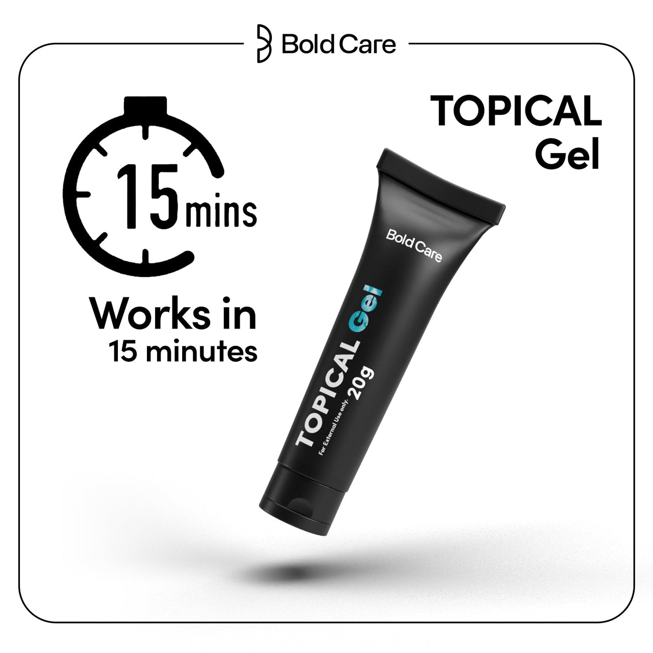 Bold Care EXTEND™ Gel for Men - Non-Transferable, Quick & Easy To Apply, Alcohol Free - 20g (Pack of 1)
