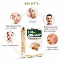 INDUS VALLEY Organic Activated Charcoal Powder & Sandalwood Face Mask (200g+ 100g=300g)