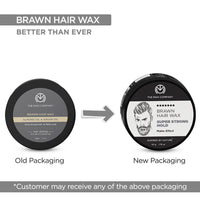 The Man Company Brawn Extra Stronghold Hair Wax for Men | Stylish Pomade Matte Finish | Hair Volumizer | Non - Sticky - 50gm
