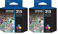 Epson T215 -Ink Standard Capacity Tricolor -Cartridge (T215530-S) for Select Workforce Printers (Pack of 2) 1 Count (Pack of 2)