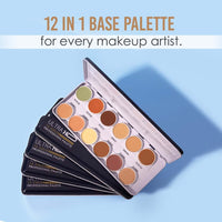 C2P Pro Dermashield Must Have 12-in-1 Concealer Color Corrector Palette | Cream-Based Foundation & Contour | Neutralizes Redness, Dark Circles & Blemishes | High Coverage, Ideal for Oily Skin | 42g