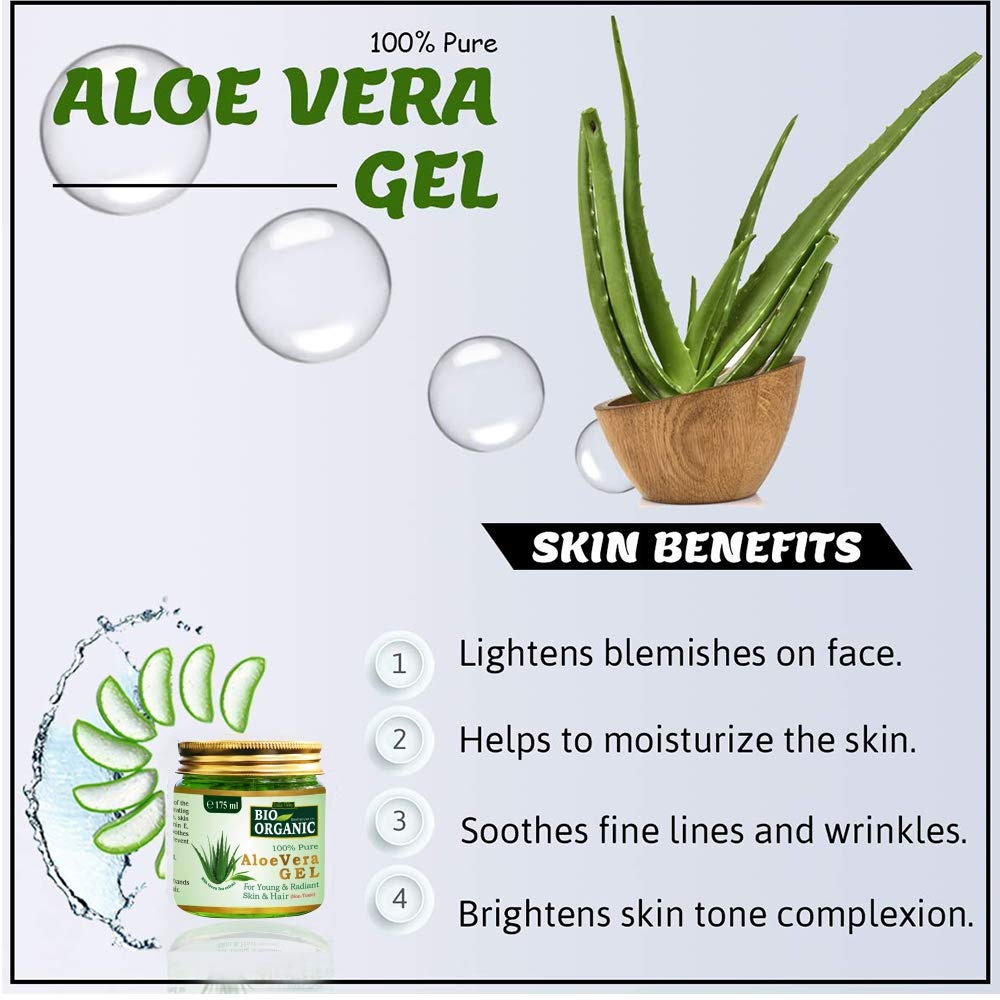 INDUS VALLEY Bio Organic Non-Toxic Aloe Vera Gel and Multani Mitti Powder | Healing Clay - for Acne, Scars, Glowing & Radiant Skin Treatment (175ml + 200g)
