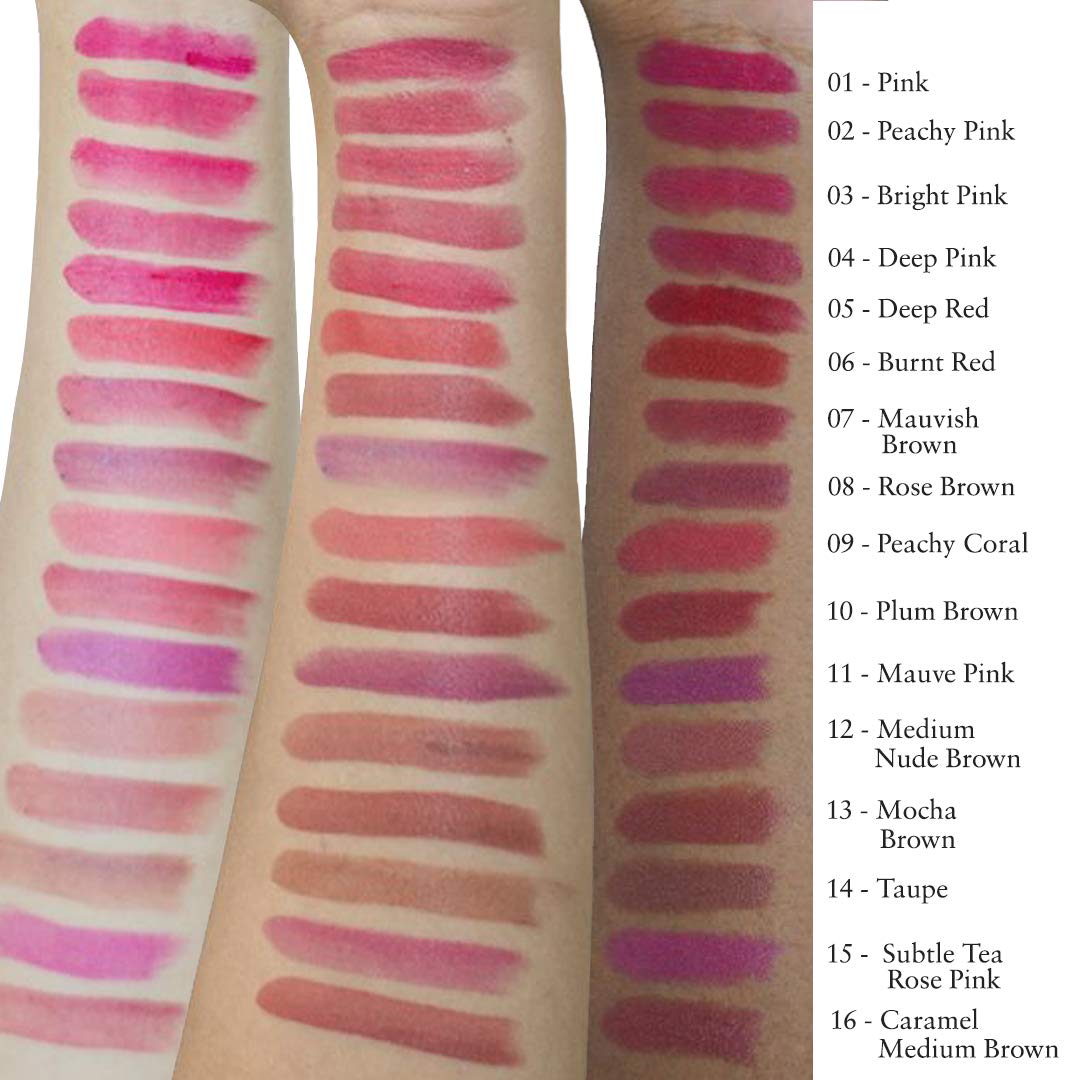 Just Herbs Natural & Organic Herb Enriched Ayurvedic Creamy Matte Lipstick For Dry & Chapped Lips- Paraben & Chemical Free Lipstick (Deep Pink, Shade no. 4)