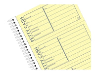 Adams Spiral Petty Cash Book, 2-Part, Carbonless, 4 Messages per Page, 200 Sets per Book (SC1156)