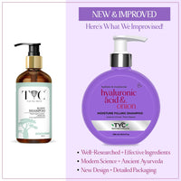 TYC - TRUST YOUR CHOICE Ayurvedic Moisture Filling Shampoo For Dry, Damaged Frizzy Curly Hair | Hyaluronic Acid And Onion | Sulphate And Paraben Free | 3-In-1 Shampoo With Conditioner | 300 Ml