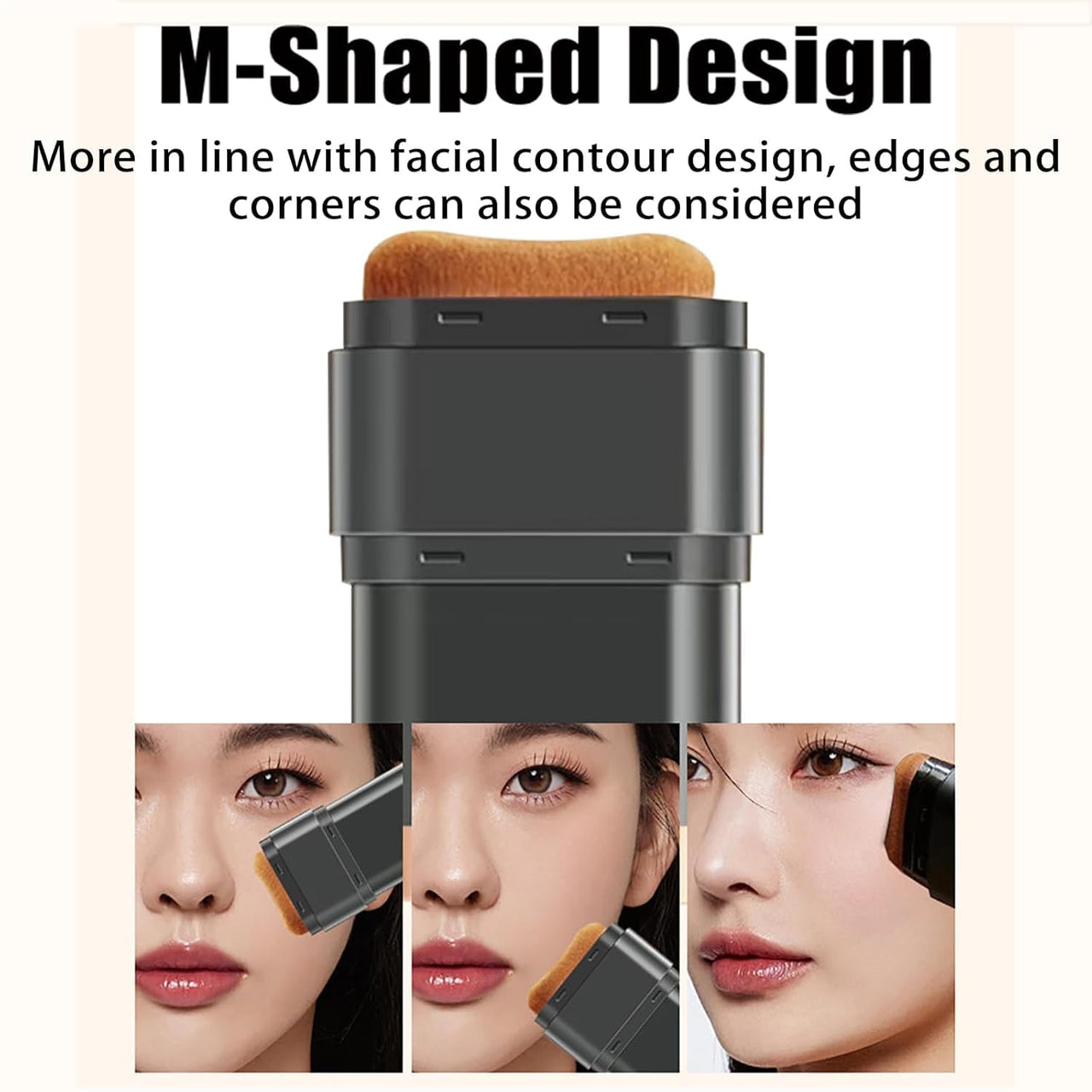Luxenwell 2 In 1- Luxury Flawless Eraser Foundation Stick | Korean Hydrating Lightweight Foundation Stick with Brush | Waterproof Thin and Cover Blemishes for All Skin Types | 1Pcs
