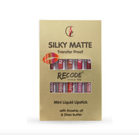 Recode Silky Matte Liquid Lipstick Combo - Smudge-Proof,Transfer-Proof,Long Lasting,Infused with Rosehip & Shea Butter- Rakshabandhan Gift for Sister | Rakhi Gift Set for Sister,Travel Pack of 10
