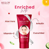 Meglow Skincare Combo Pack of 3-2p Refreshing Facewash & 1p Women Skin Birghtening Fairness Cream 50g for Women