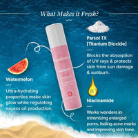Aqualogica Radiance+ Dewy Sunscreen Gel SPF 50+ PA+++ | Lightweight texture for oily, combination, acne prone skin | Broad spectrum protection | No white cast, Non greasy | For Men & Women | 50g