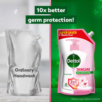 Dettol Liquid Handwash Refill – Skincare Hand Wash- 675ml (Pack fo 3) | pH Balanced | 10x Better Germ Protection